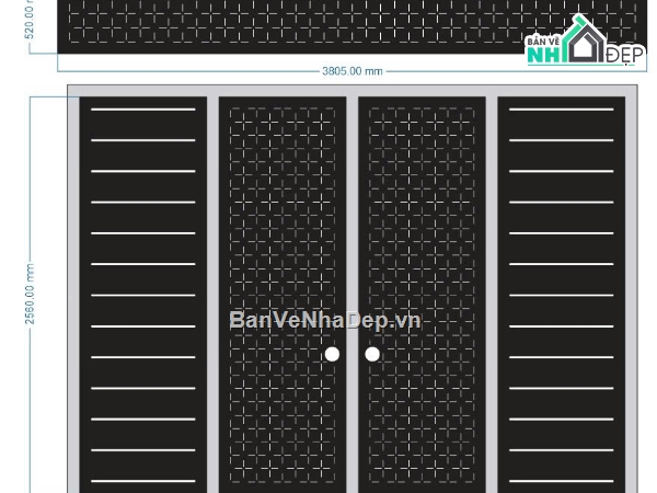 Cổng 4 cánh,cổng 4 cánh chữ thập,file dxf cổng 4 cánh