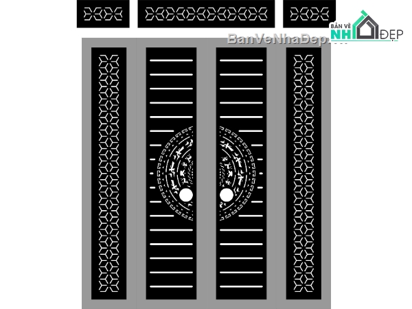 hoa văn cổng,cổng hoa văn 4 cánh,cổng 4 cánh cnc