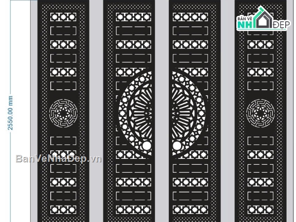 Cổng 4 cánh,cổng 4 cánh cnc,file dxf cổng 4 cánh,cổng 4 cánh file dxf