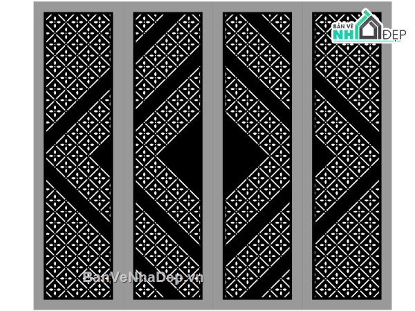 Cổng 4 cánh,cnc 4 cánh,Cổng 4 cánh file dxf