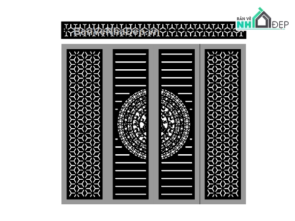 cổng trống đồng,cổng trống đồng 4 cánh,cổng 4 cánh trống đồng