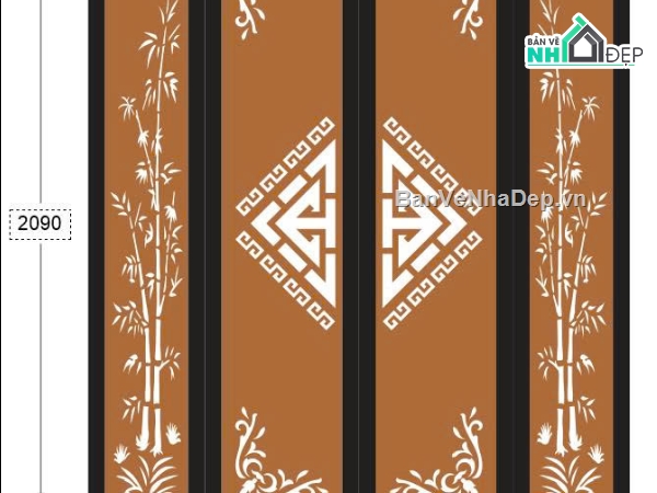 Cổng 4 cánh cnc,file dxf cổng 4 cánh,dxf cổng 4 cánh