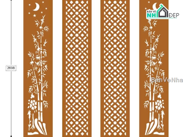 Cổng 4 cánh,cnc 4 cánh,file cổng dxf đẹp