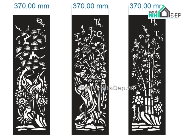 Cổng 4 cánh,cnc 4 cánh,tứ quý cnc,file cnc tứ quý,Cổng 4 cánh tứ quý