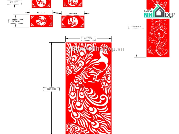 Cổng chim phượng cnc,cổng chim công cnc,mẫu cnc cổng,file cnc cổng chim công