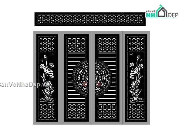 hoa sen cnc,cnc cổng hoa,cổng hoa sen