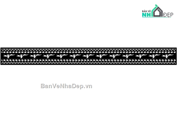 Diềm mái kính,diềm hạc,diềm mái kính dxf