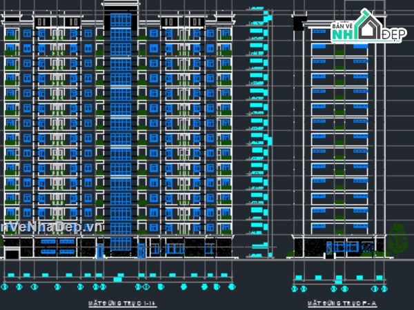 thiết kế chung cư,đồ án chung cư,kiến trúc chung cư 15 tầng