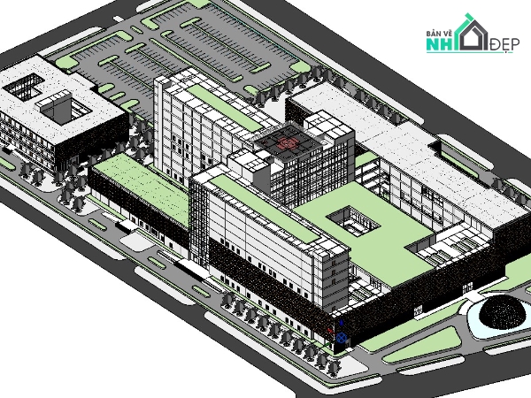 Bệnh viện revit,đồ án revit,file revit bệnh viện,file revit bệnh viên đa khoa,bệnh viện đa khoa file revit