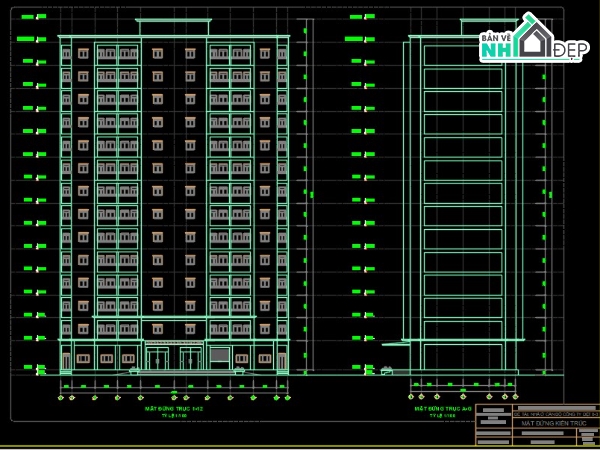 Đồ án chung cư,đồ án xây dựng,đồ án tốt nghiệp chung cư cao tầng,file cad chung cư,bản vẽ chung cư