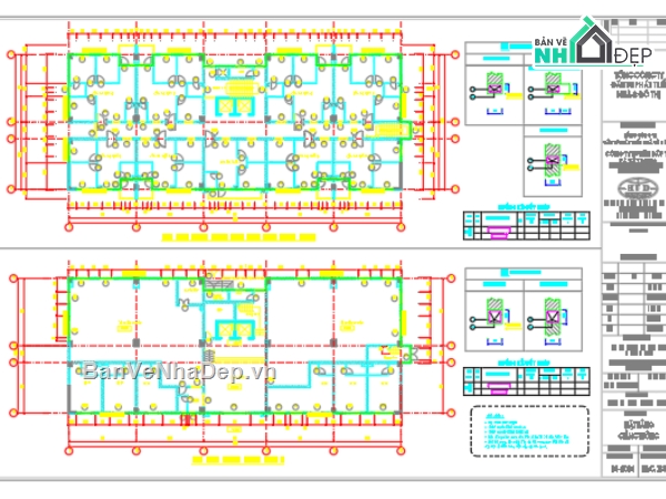 nhà cao 10 tầng,file cad nhà 10 tầng,đồ án nhà 10 tầng