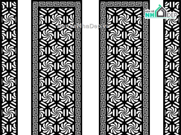 mẫu cổng 4 cánh,cổng 4 cánh cnc,file cnc cổng 4 cánh