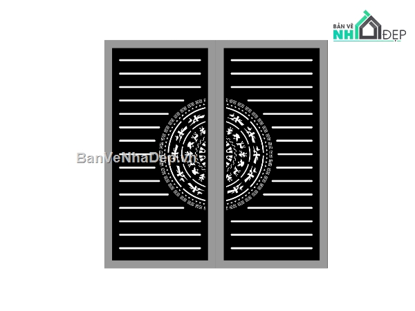 Cổng 2 cánh,Cổng cnc file dxf,Cổng 2 cánh file dxf