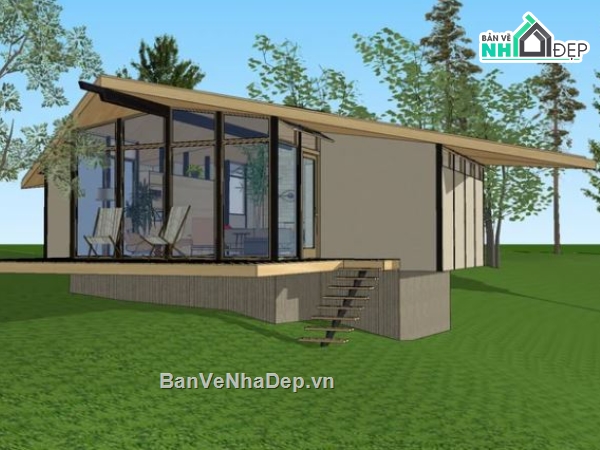 Sketchup home stay,File home stay sketchup,Model su home stay,Home stay sketchup