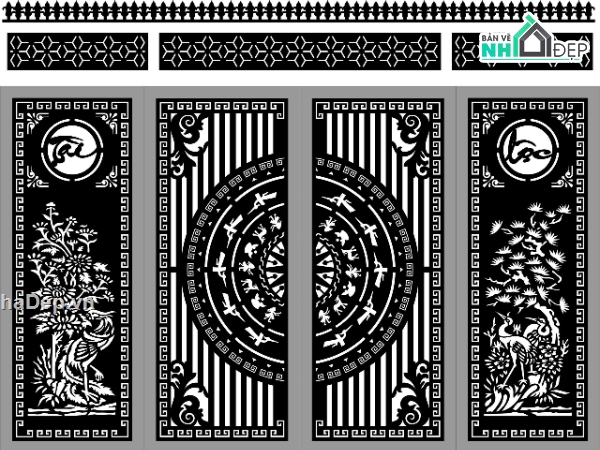 Cổng trống đồng file dxf,cổng cnc,file dxf cổng cnc