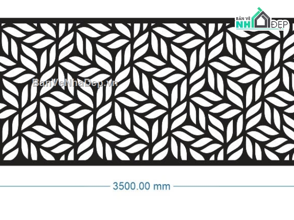 Lan can họa tiết lá,lan can cnc,file dxf lan can,dxf lan can