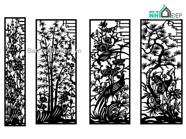 Tứ quý,file dxf tứ quý cnc,tứ quý cnc,dxf tứ quý,tứ quý file dxf