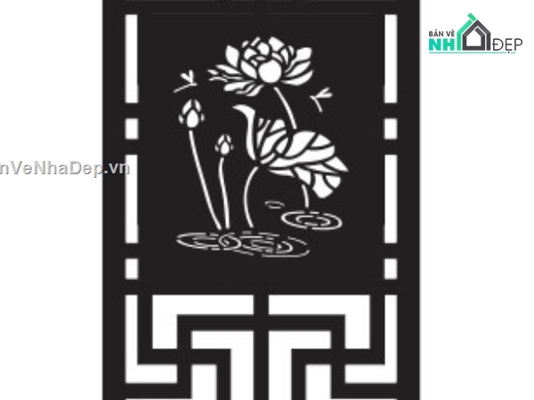 Vách ngăn CNC đẹp,Vách hoa sen đẹp,file dxf vách sen cnc,Vách sen cnc file dxf,File vách cnc dxf