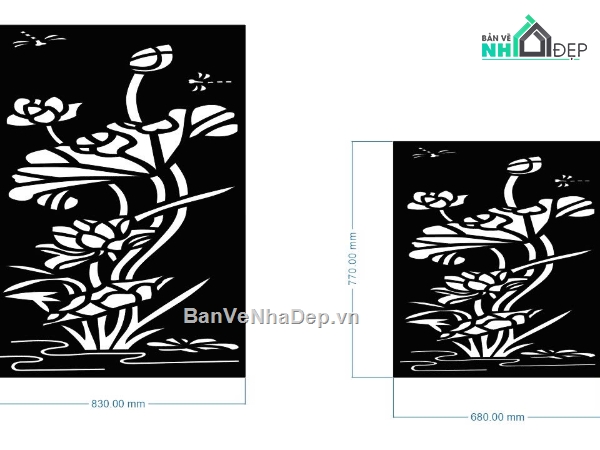Vách sen,Vách sen cnc file dxf,file dxf vách sen