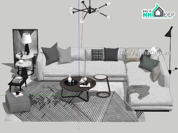 sketchup thiết kế sofa,mẫu sofa hiện đại file sketchup,thiết kế 3d su sofa đẹp