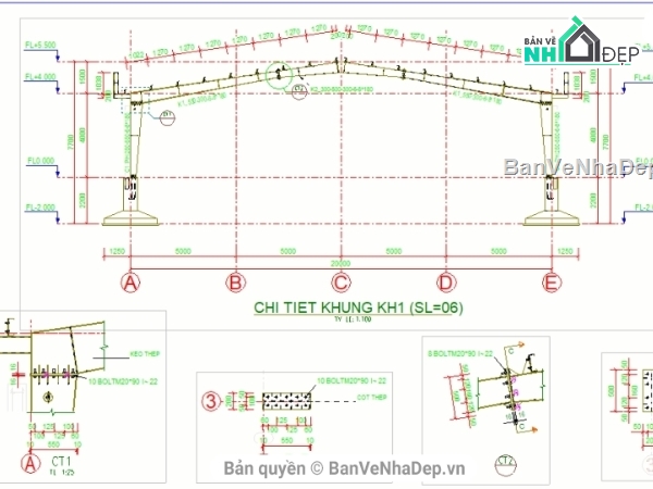 Nhà ăn 20x30m,Kết cấu thép,Nhà xưởng,Nhà ăn 20x30m Tekla,Thiết kế nhà ăn,mẫu nhà ăn