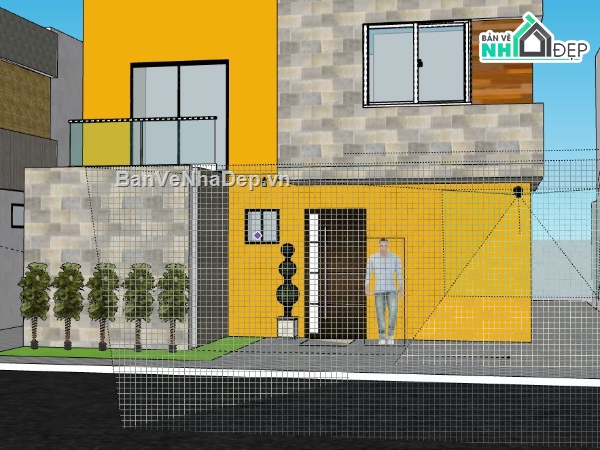 Biệt thự 2 tầng,model su biệt thự 2 tầng,biệt thự 2 tầng file su