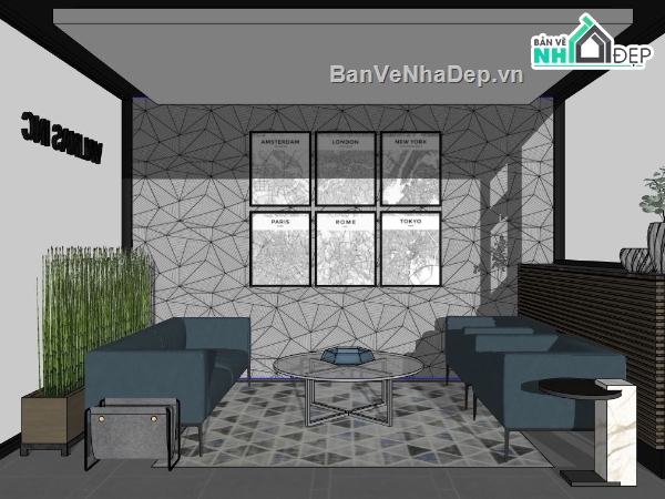 Model su phòng khách  bếp,Model su phòng khách  đẹp,Model sketchup phòng khách,sketchup phòng khách