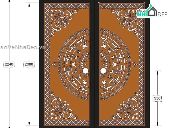cổng 2 cánh,file cnc cổng 2 cánh,mẫu cnc cổng 2 cánh