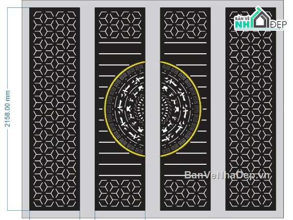 cổng 4 cánh cnc,file cnc cổng 4 cánh,mẫu cnc cổng 4 cánh
