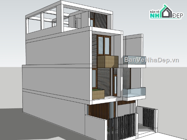 nhà phố 3 tầng file sketchup,model su nhà phố 3 tầng,model sketchup nhà phố 3 tầng,file su nhà phố 3 tầng
