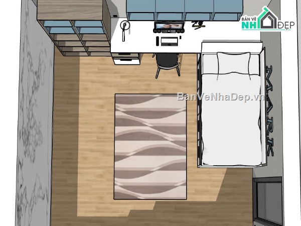 thiết kế phòng ngủ đẹp,File sketchup phòng ngủ đẹp,File phòng ngủ,mẫu su phòng ngủ