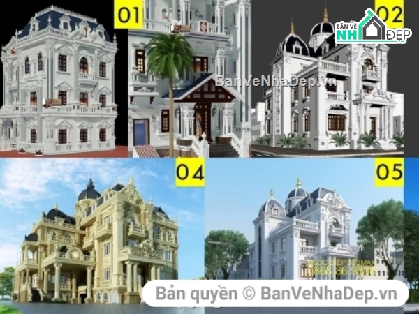 3dmax biệt thự tân cổ,model max biệt thự,phối cảnh biệt thự tân cổ