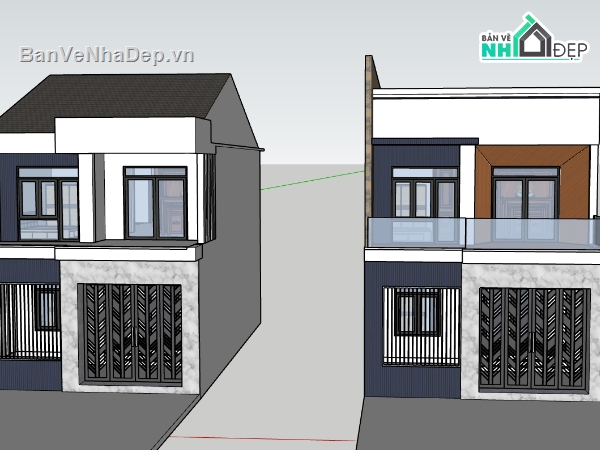 nhà phố 2 tầng,file su nhà phố 2 tầng,model su nhà phố 2 tầng,file sketchup nhà phố 2 tầng,model sketchup nhà phố 2 tầng