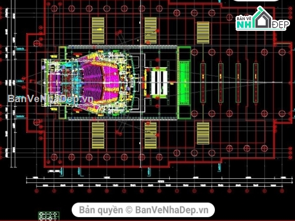 Bản vẽ trung tâm hội nghị,bản vẽ kiến trúc trung tâm hội nghị,kiến trúc hội nghị quốc gia