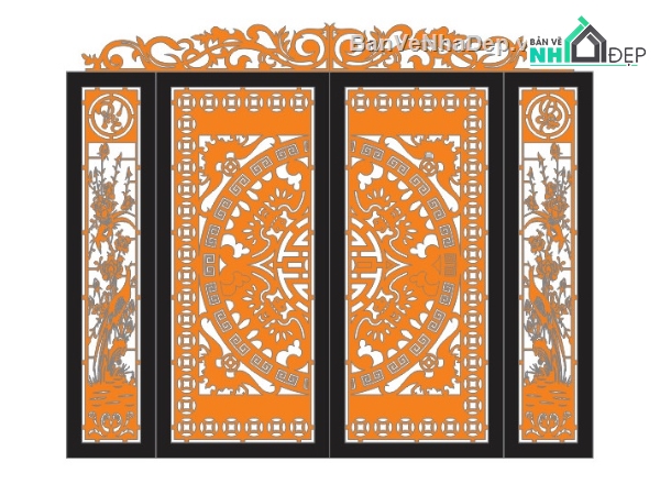 Cổng 2 cánh,Cổng 4 cánh,Cổng 4 cánh cắt cnc,cnc 4 cánh,mẫu cnc cổng 4 cánh