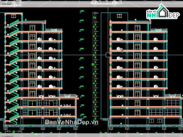 văn phòng,10 tầng,Đồ án cao ốc văn phòng 10 tầng