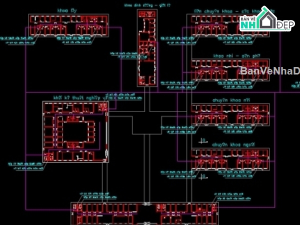 kiến trúc bệnh viện,kết cấu bệnh viện,bệnh viện đa khoa,bản vẽ bệnh viện
