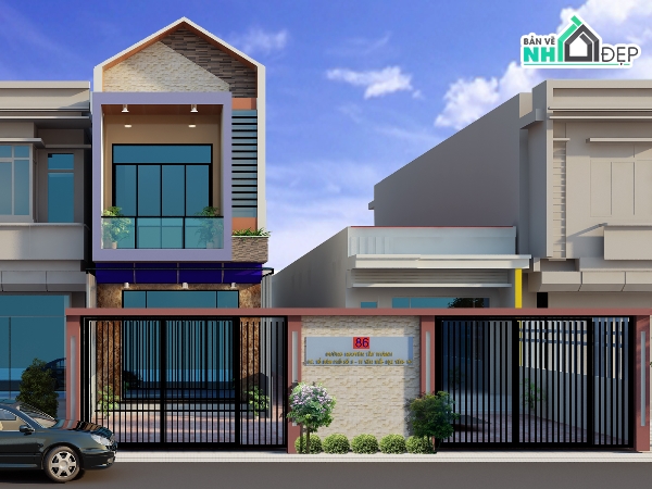 nhà phố 2 tầng 4.5x21m,File cad nhà phố 2 tầng,Bản vẽ nhà phố 2 tầng,Thiết kế nhà phố 2 tầng,Nhà phố 2 tầng file cad,Nhà phố 2 tầng autocad