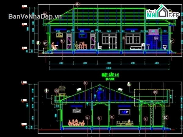 nhà điều hành,Nhà điều hành trạm bơm,trạm bơm nước,thiết kế nhà điều hành,bản vẽ nhà điều hành