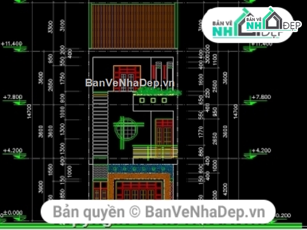 Bản vẽ nhà phố 3 tầng,nhà phố 3 tầng 6x16m,file cad nhà phố 3 tầng,thiết kế nhà phố 3 tầng,mẫu nhà 3 tầng