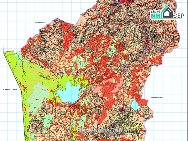 quy hoạch huyện,quy hoach chung,file cad quy hoạch chung