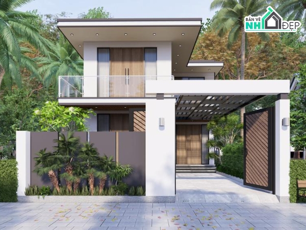 Biệt thự 2 tầng,biệt thự 2 tầng,biệt thự,bản vẽ biệt thự