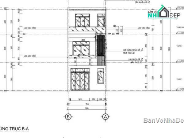nhà phố 3 tầng,bản vẽ nhà phố,kiến trúc nhà phố