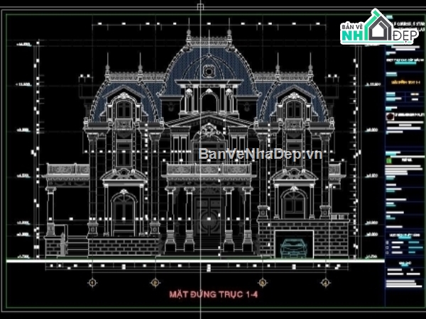 Biệt thự,lâu đài,File thiết kế,Kiến trúc