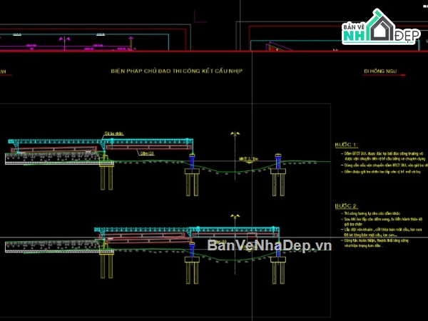 Bản vẽ trụ cầu góc xiên,Cách bố trí gối cầu trụ chéo góc,Cấu tạo trụ cầu chéo góc