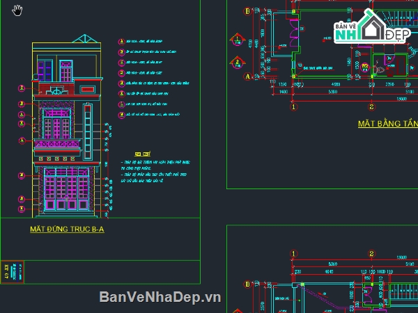 nhà 3 tầng,nhà phố 3 tầng,file cad nhà 3 tầng,bản vẽ nhà phố