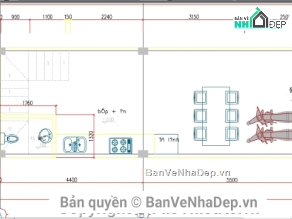 Bản vẽ nhà phố,Bản vẽ nhà phố 3.4x10.45m,kiến trúc nhà phố