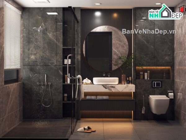 nội thất nhà wc,thiết kế nội thất vệ sinh đẹp,sketchup nội thất nhà vệ sinh