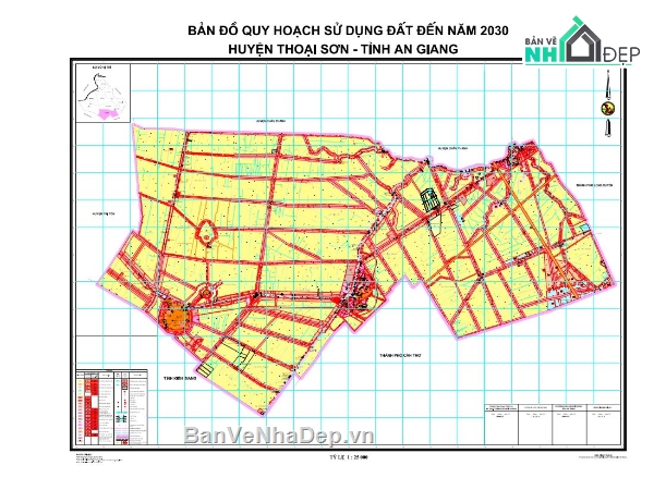 Bản vẽ quy hoạch,quy hoạch sử dụng đất,quy hoạch huyện thoại sơn