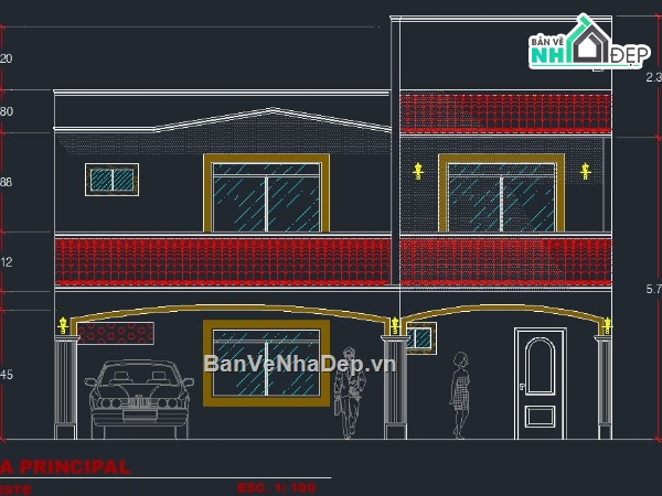 biệt thự 2 tầng 10.5x21.45m,bản vẽ biệt thự 2 tầng,mẫu biệt thự 2 tầng,biệt thự 2 tầng đẹp